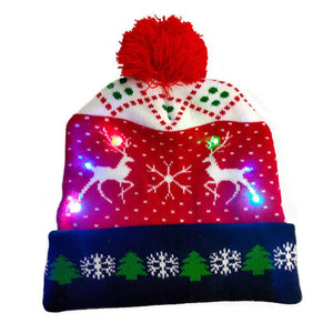 Vánoční klobouk s LED světlem