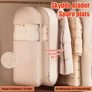 👕Platssparande hängande klädpåse med självkomprimerande dragkedja