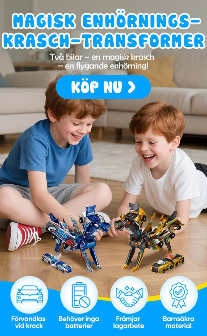 2-i-1 magnetisk bil som förvandlas till flygande drake och enhrning