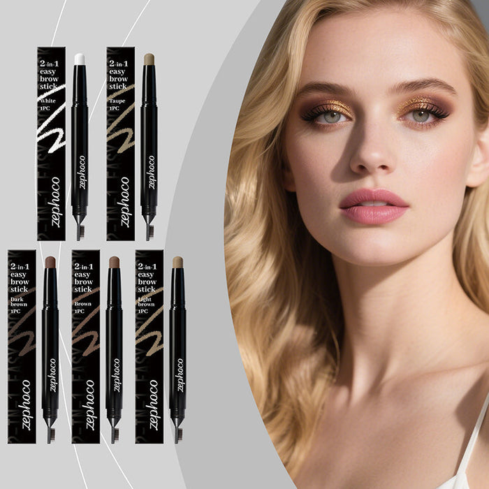 🌟 Lättanvänd 2-i-1 ögonbrynspenna