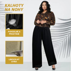 Dámské kalhoty Ice Silk Wide Leg