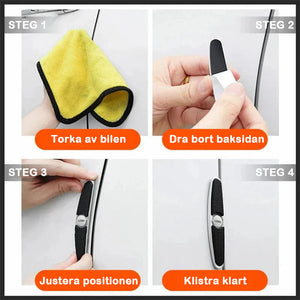 Bilstötfångare i metall (4 st/1 set)