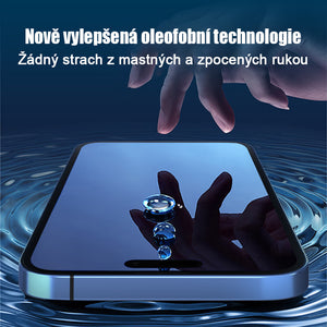 Pro iPhone Prachotěsná a protiskluzová vytvrzená fólie + nástroj pro bezprašnou fólii