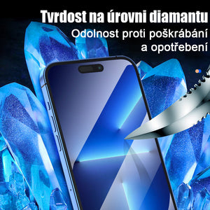 Pro iPhone Prachotěsná a protiskluzová vytvrzená fólie + nástroj pro bezprašnou fólii