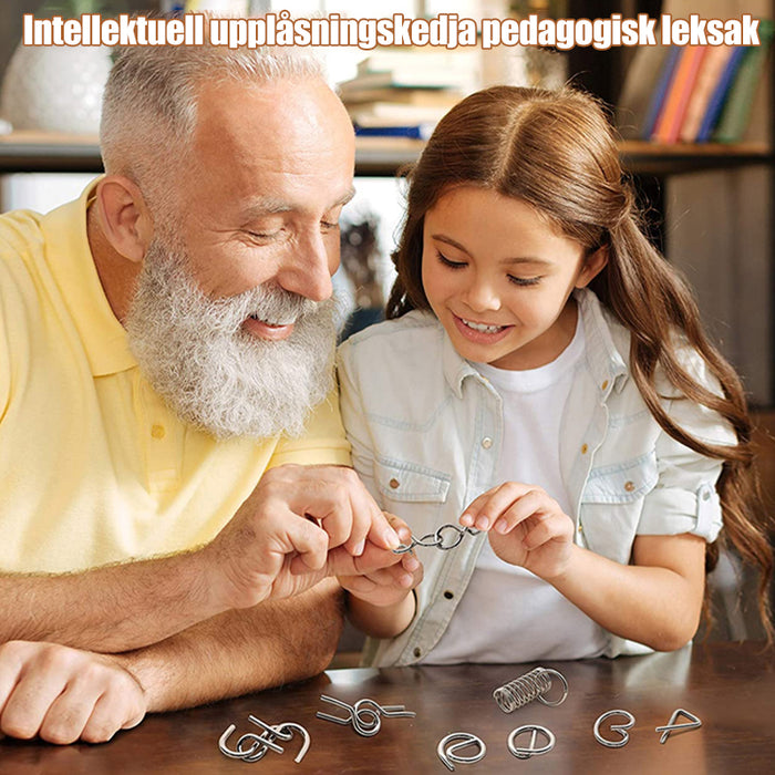 Intellektuell upplåsningskedja pedagogisk leksak
