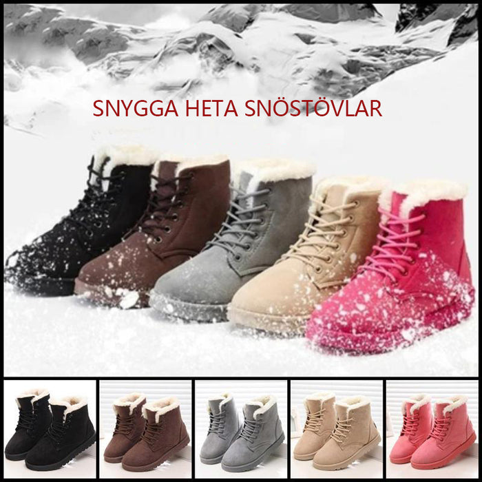 VATTENTÄTA SNÖSTÖVLAR i mocka - TYP VARMT LYCK
