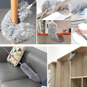 Uppfällbar, tvättbar, böjd dammvippa i mikrofiber
